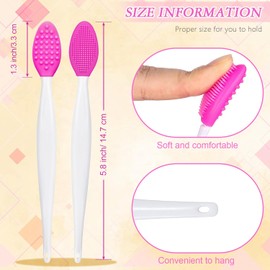 Patelai Set de 30 Exfoliantes Labiales de Silicona Cepillo Exfoliante de Doble Cara con Recipiente para Labios Oscuros para Hombres y Mujeres