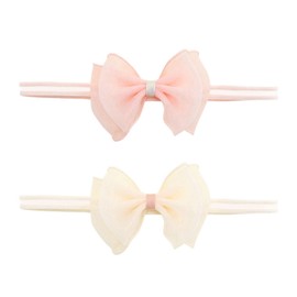 2 Pieces Of Bow Headbands, Chiffon Headbands, Children'S Hair Accessories, Cute Baby Girl Headbands, Clothing Accessories