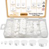 200PCS 7 Sizes White Nylon Plastic Plugs for Round Holes,