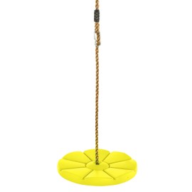 Swingan Cool Disc Swing with Adjustable Rope (Fully Assembled), Yellow