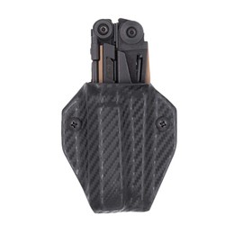 Clip & Carry Kydex Multitool Sheath for the Leatherman MUT & MUT EOD - Made in USA - Multi Tool Holder Holster - Carbon Fiber Black