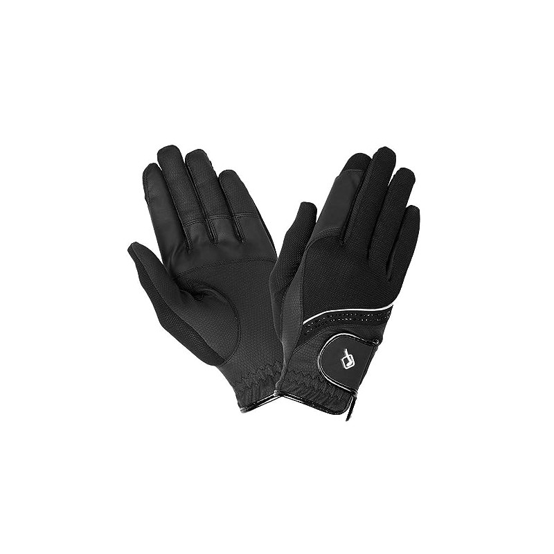 LeMieux Crystal Horse Riding Gloves - Black Large