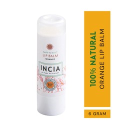 Incia Lip Balm Orange - Natural, Vegan, Intensive Care for Dry Lips, Organic Formula, Dermatologically Tested, Moisturising