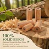 evory 4 Pack Coat Hooks Mounted Rustic Wooden Heavy Duty