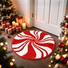 FEBSNOW Christmas Bathroom Rugs Decor, 21.6 Inch Christmas Red and