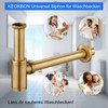 KEOKBON Universal Siphon, Siphon for Sink and Washbasin, Keymark Brass