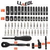 LLNEDL 1/4 inch Impact Socket Set, 63 Piece Drive Socket
