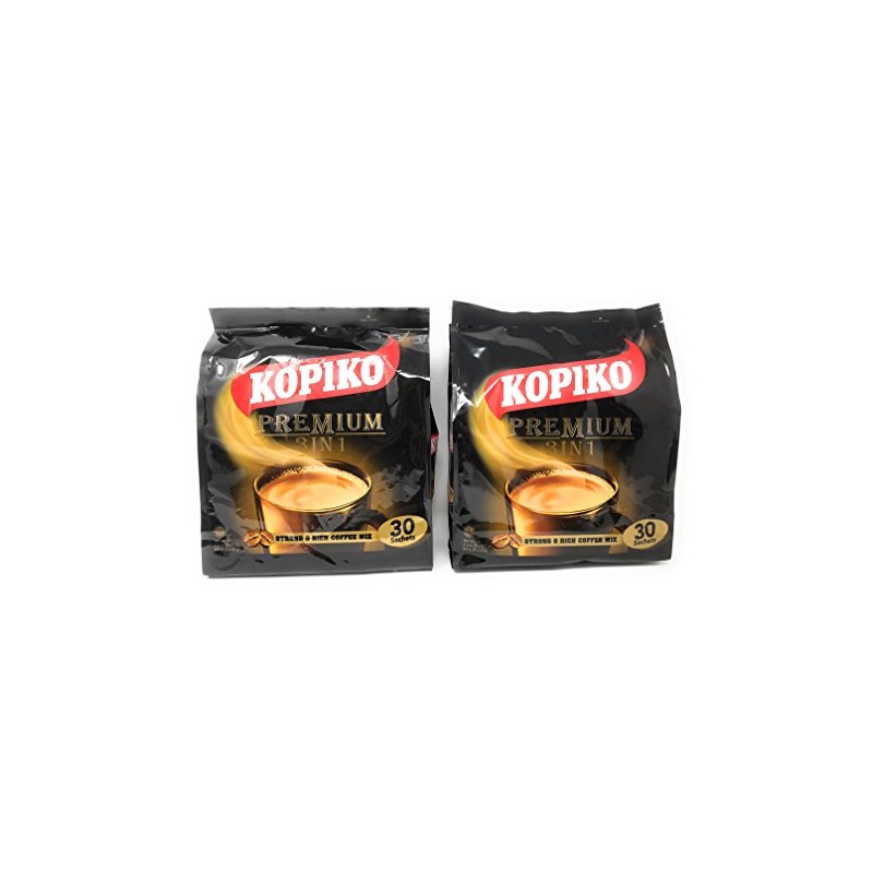 2 Packs Kopiko 3 in 1 Instant Coffee, 21.2 oz,