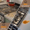 2 PCS Stove Gap Covers, Stainless Steel Stove Gap Filler-Silver