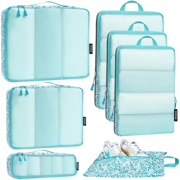 Bagail Ultralight Packing Cubes 7 Set, 3 Compression Packing Cubes