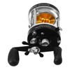 Round Baitcasting Reel #50 Black Left Conventional Reel for Catfish