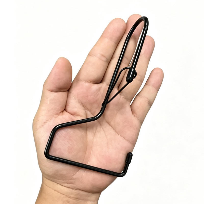 ANIASOM 6 Inch Large Closet Rod Hooks with Safety Buckle,