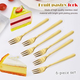 Forchette da dolce, forchette da frutta, piccole forchette da dessert, forchette da tavola, 6 pezzi