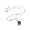Top Plaza Amethyst Healing Crystal Stone Necklace Round Ball Rotating