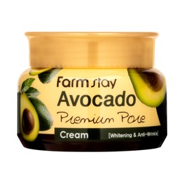 FARMSTAY Avocado Premium Pore Cream - Anti-Aging Wrinkle Cream with Avocado Oil - Smoothes and Brightens Dry, Dull Skin - Improves Elasticity - 3.5 oz