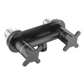 Senhozi All Metal RV Shower Faucet Matte Black, Stainless Steel Camper Replacement, 4 Inch for Indoor and Outdoor Shower