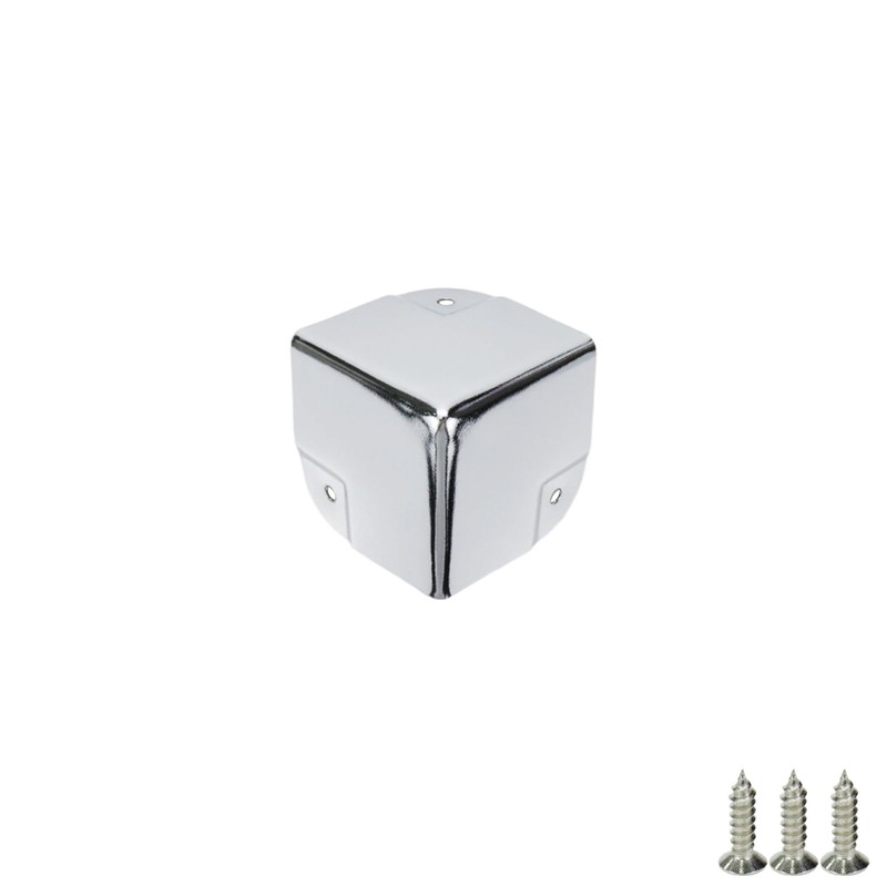 Savagrow 4Pcs Case Corner Guard Triangular Edge Metal Protector Box