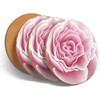 4 Set - Pretty Pink Rose Coasters - Roses Flowers