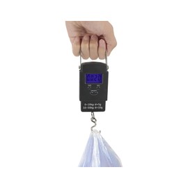 HDWR wagPRO-H50C Small Hook Scale, Hanging Scale, Load Capacity up to 50kg/110lb, Portable Digital Scale, Display/Tare/Data Hold Function, 4 Units (kg/lb/oz/jin), Suitcase Scale, HDWR wagPRO-H50C