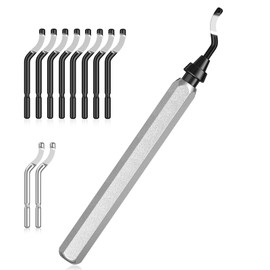 AICOYA 10 Blade Deburring Deburrer for 3D Printing Metal Plastic Stainless Steel (8 BR1010, 2 BS1018)