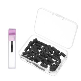 HARFINGTON 50pcs Sanding Bands for Nail Drill, 180# Grit Small Sanding Band with 3mm / 1/8" Mandrel, Mini Drill Bits Nail Tech File for Acrylic Gel Nail Shaping Polishing, Black