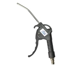 FIAC Compressed Air Gun with 3.8 mm Nozzle, 10 cm Blow Gun with Curved Barrel, Compressor Accessories, Insulating Plastic Housing, Max. 8 Bar Pressure, Black