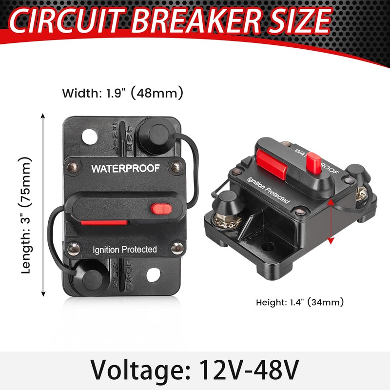 RED WOLF Circuit Breaker 200 Amp for Trolling Motor Boat