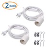 Cable Matters 2-Pack Hanging Light Cord with Switch - 15ft,