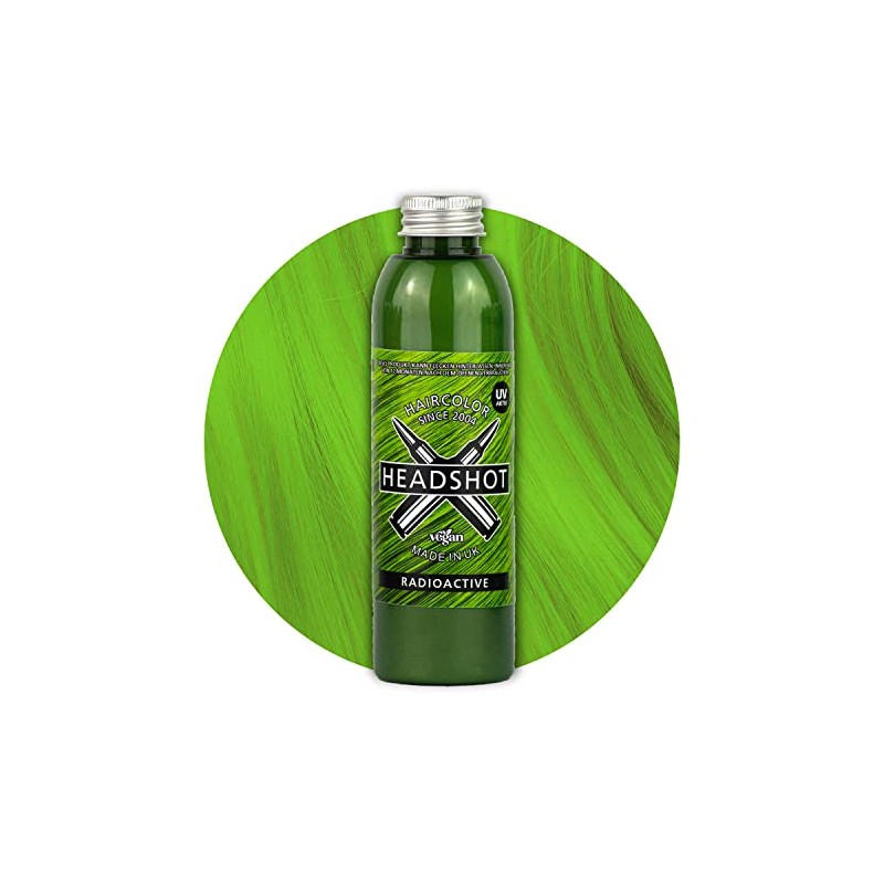UV Green Hair Colour Headshot Radioactive Semi-Permanent Hair Dye 150