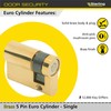 Sterling ESB3011V 5 Pin Single Euro Cylinder, Brass, 30mm