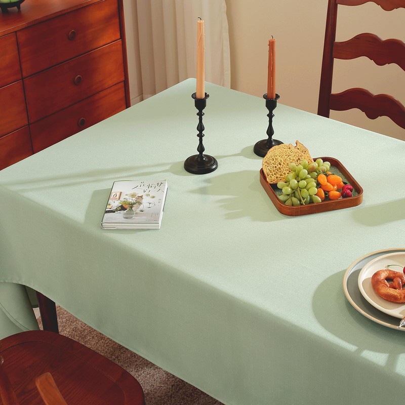 meioro Wipe Clean Tablecloth Waterproof Table Cloth, Rectangle Water Resistant