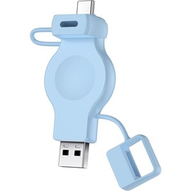 Portable Charger for  Watch  Charger for iWatch with USB-A & USB-C Fast   Cordless Travel Charger for  Watch Ultra2/1 Series 9, 8, 7, SE, 6, 5, 4, 3, 2, White - Color: Blue