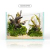 FZONE Resin Driftwood Aquarium Small Tree Ornament for Aquascaping Freshwater