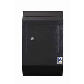 Protex Drop Box Security Lock Box (WDB-110)-Black,Heavy duty,Piano hinge, Secure suggestions, ballots, mail, money, rent checks and more