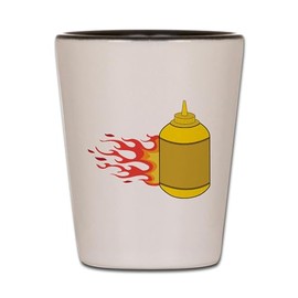CafePress Mustard Bottle Unique and Funny Shot Glass