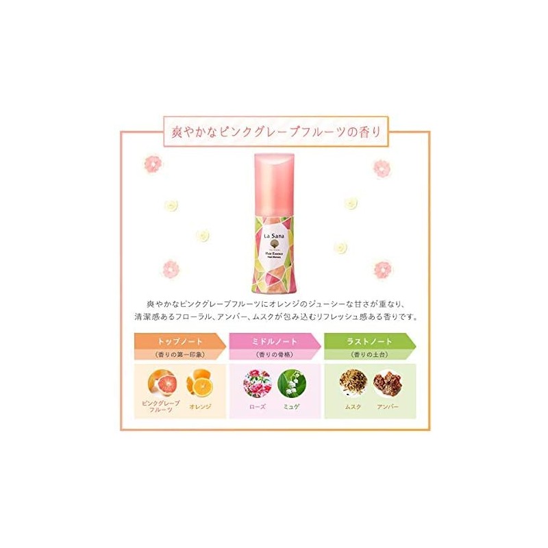 Lasana Seaweed Hair Essence Refill, Heat Memory, Pink Grapefruit Scent,
