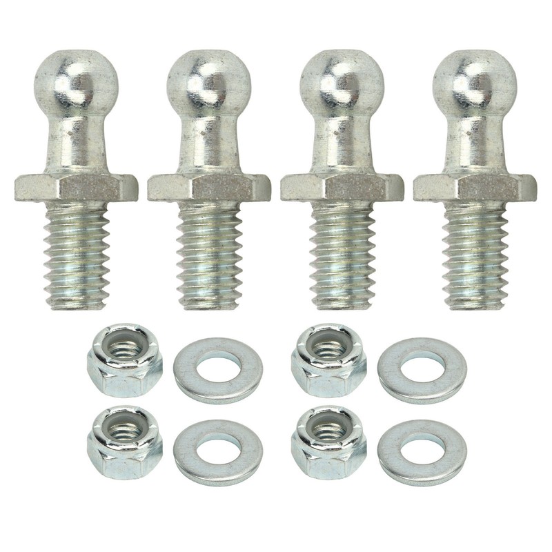 4Pcs 10mm Ball Studs 5/16‑18 Thread High Hardness Rugged Stable
