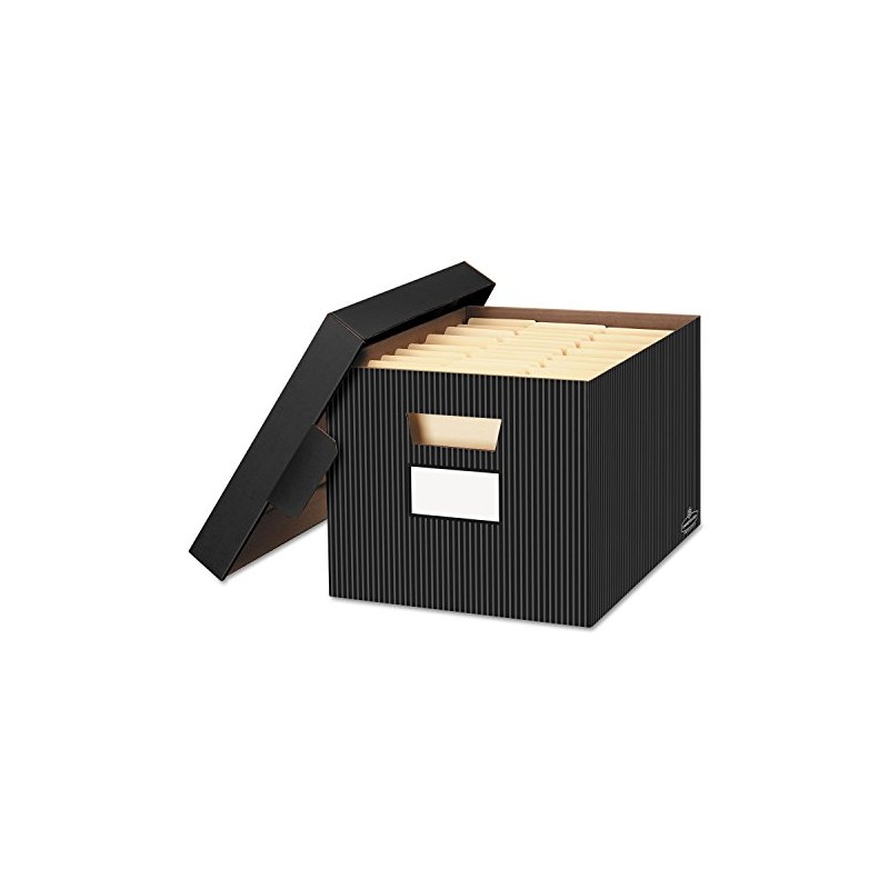 Bankers Box 4 Pack STOR/File Decorative Medium-Duty File Storage Boxes,