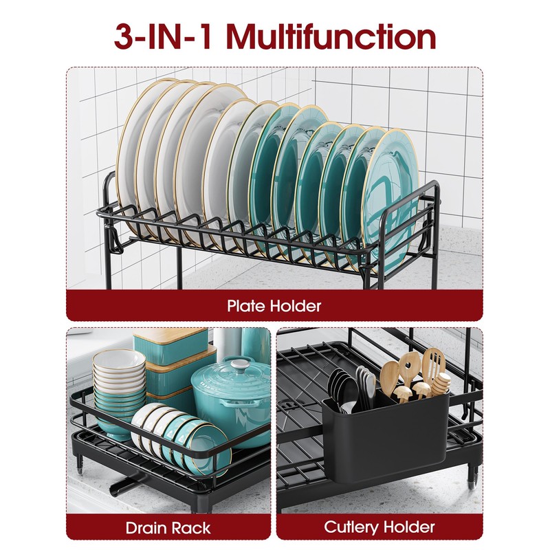 Sakugi Dish Drying Rack - X-Large Stainless Steel Dish Rack