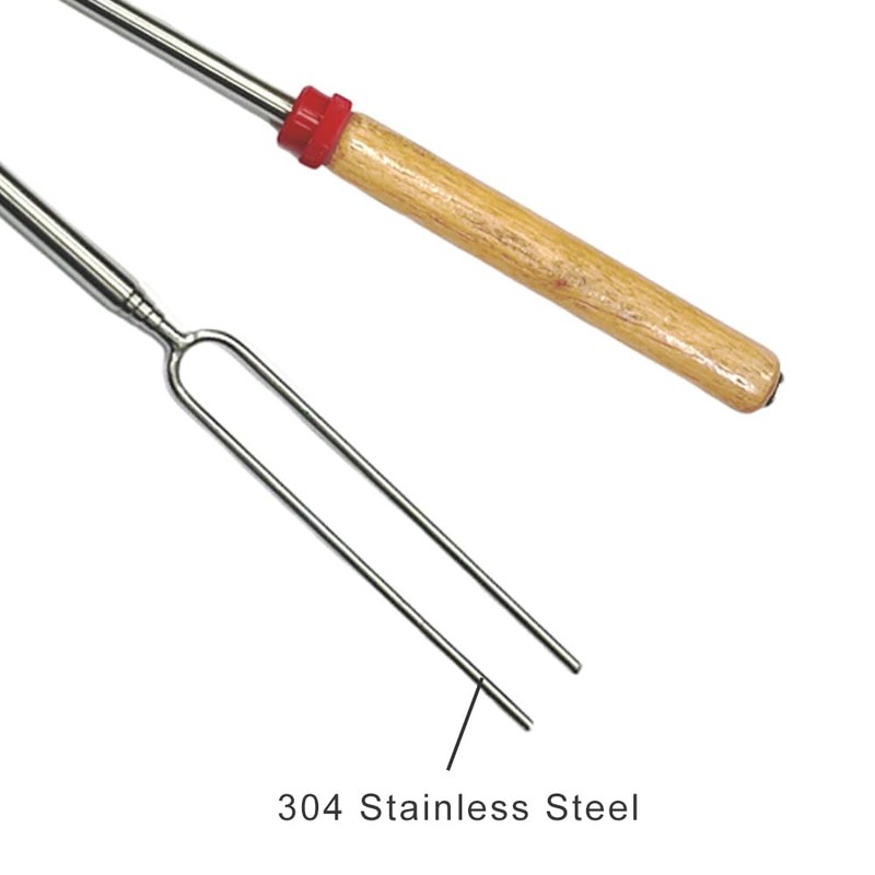 Telescoping Marshmallow Roasting Sticks - 2 Pack Smores Skewers for