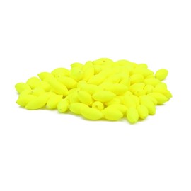 CHEOTIME 100pcs Bullet Fishing Foam Floats, Fishing Strike Indicator Fishing Lures Baits Floats Beads for Fishing Tool Accessory(yellow)