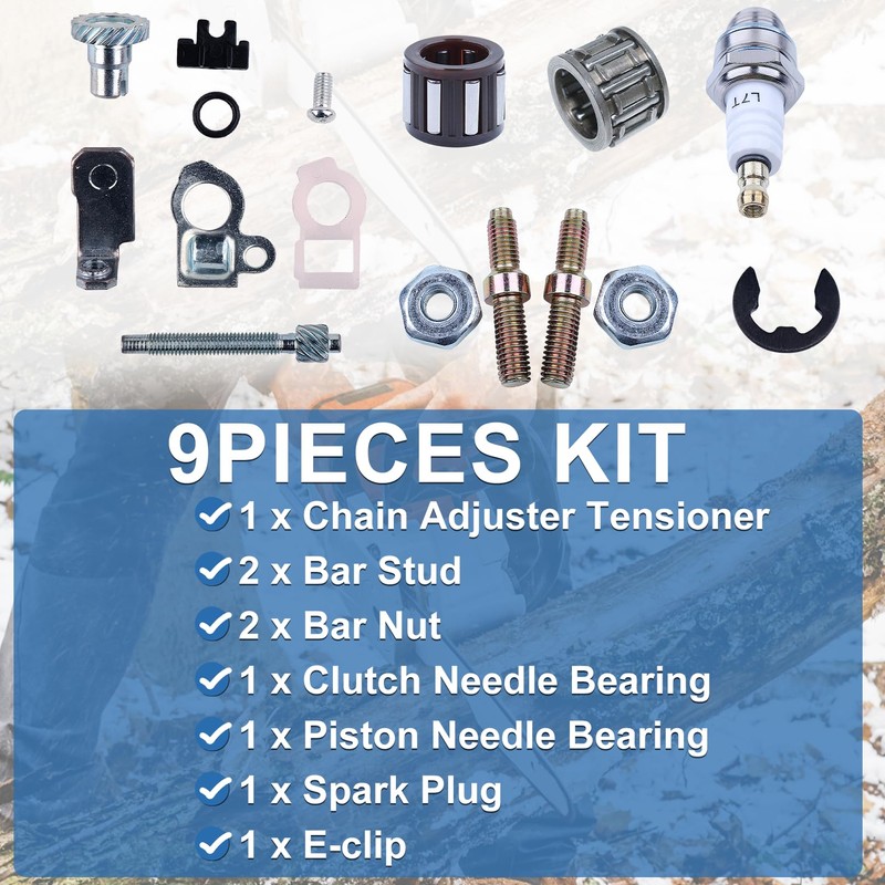 AUMEL Chain Adjuster Tensioner Bar Stud Nut Kit for Stihl