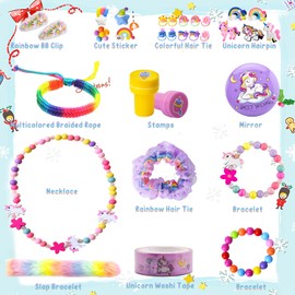 Advent Calendar 2024 for Girls, Christmas Countdown Calendar 24 Days Christmas Countdown Unicorn Gifts for Kids Girls Including Hair Accessories, Hair Clips, Bracelets, Purse