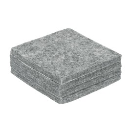 uxcell Felt Furniture Pads, 4Pcs 2.36" x 2.36" Adhesive Backed Felt Non-Slip Anti-Scratch Chair Leg Protectors for Protecting Hardwood Floor, Grey