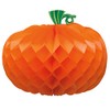 Orange Pumpkin Shaped Honeycomb Centerpiece (10.75") - Eye-Catching Decoration -