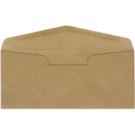 LUXPaper #9 Business Envelopes | Commercial Flap | 3 7/8" x 8 7/8" | Grocery Bag Brown | 70lb. Text | 1,000 Qty