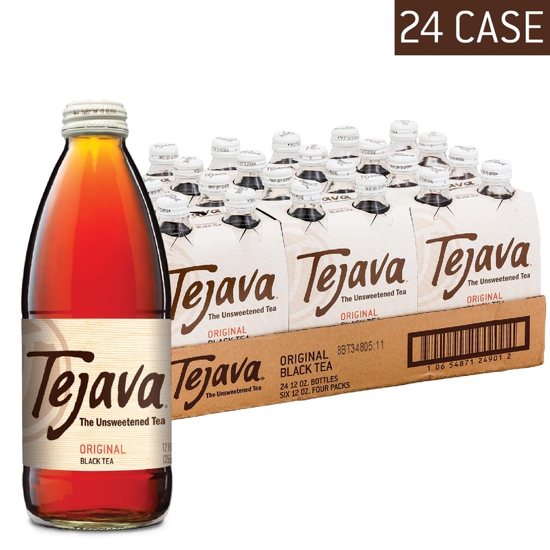 Tejava Tejava Original Unsweetened Black Iced Tea, 24 Pack, 12oz