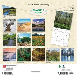 BrownTrout, New Jersey Wild and Scenic 2025 Wall Calendar