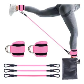 Ligas Bandas De Resistencia Para Ejercicio Glúteo Y Pierna Color Rosa