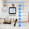 Digital Plug in Thermostat Socket, Heating, Cooling Electric Temperature Controller,